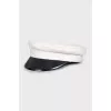 Felt cap with contrasting visor