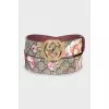 Floral Print Canvas Belt