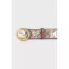 Floral Print Canvas Belt