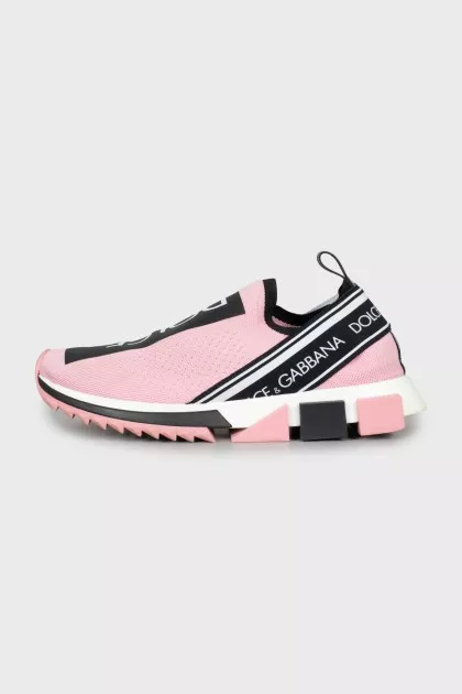 Textile sneakers with brand logo