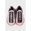 Textile sneakers with brand logo