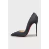 Suede stiletto pumps
