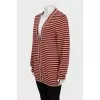 Striped Cashmere Cardigan