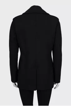 Double-breasted wool coat