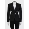 Fitted jacket with silver buttons