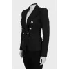 Fitted jacket with silver buttons