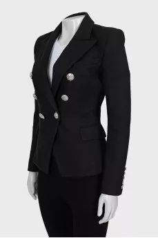 Fitted jacket with silver buttons