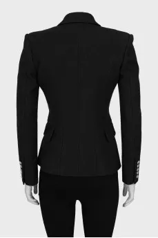 Fitted jacket with silver buttons