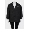 Black loose fit down jacket