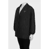Black loose fit down jacket