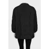 Black loose fit down jacket