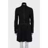 Black dress with zip and tag
