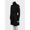 Black dress with zip and tag