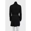 Black dress with zip and tag
