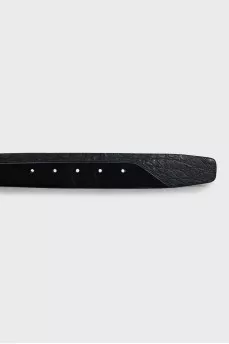 Men's belt made of suede and leather