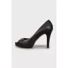 Silver Buckle Heeled Shoes