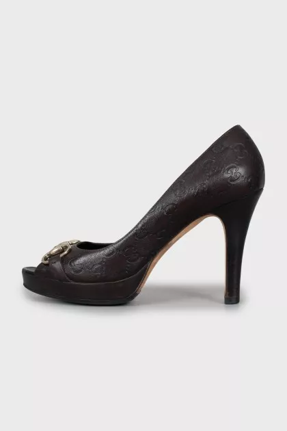 Silver Buckle Heeled Shoes