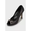 Silver Buckle Heeled Shoes
