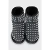 Suede ugg boots decorated with spikes