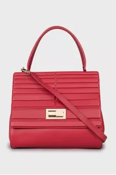 Red satchel bag