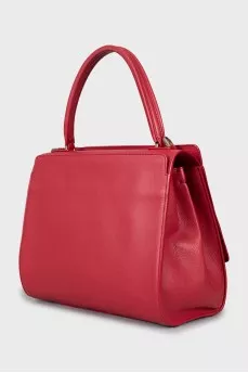 Red satchel bag
