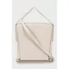 Beige leather shoulder bag