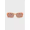 Rectangular sunglasses with logo