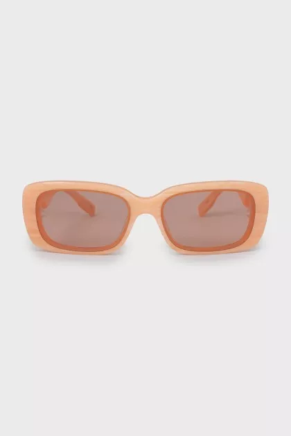 Rectangular sunglasses with logo