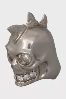 Silver skull ring