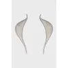 Wavy earrings in silver color