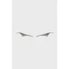 Wavy earrings in silver color