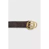 Brown belt with gold buckle