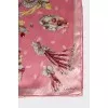 Pink printed silk scarf