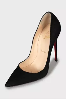 Suede high heels