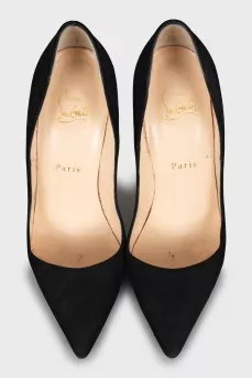 Suede high heels
