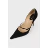 Black suede shoes