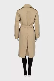 Combination coat with a checkered print