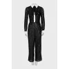 Black and white sequin jumpsuit
