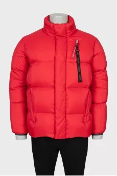 Men's red down jacket