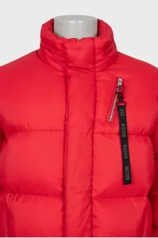 Men's red down jacket