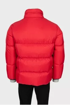 Men's red down jacket