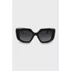 Black sunglasses with logo on temples
