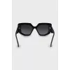 Black sunglasses with logo on temples