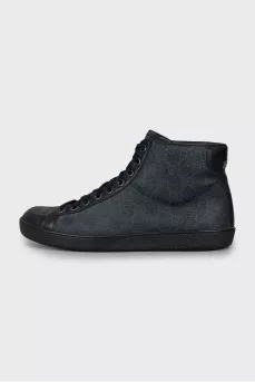 Men's black canvas sneakers