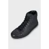 Men's black canvas sneakers