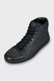 Men's black canvas sneakers