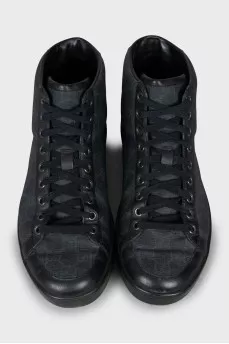 Men's black canvas sneakers