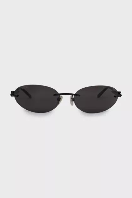Oval sunglasses with logo