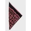 Square scarf with removable decor