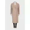 Beige straight cut coat